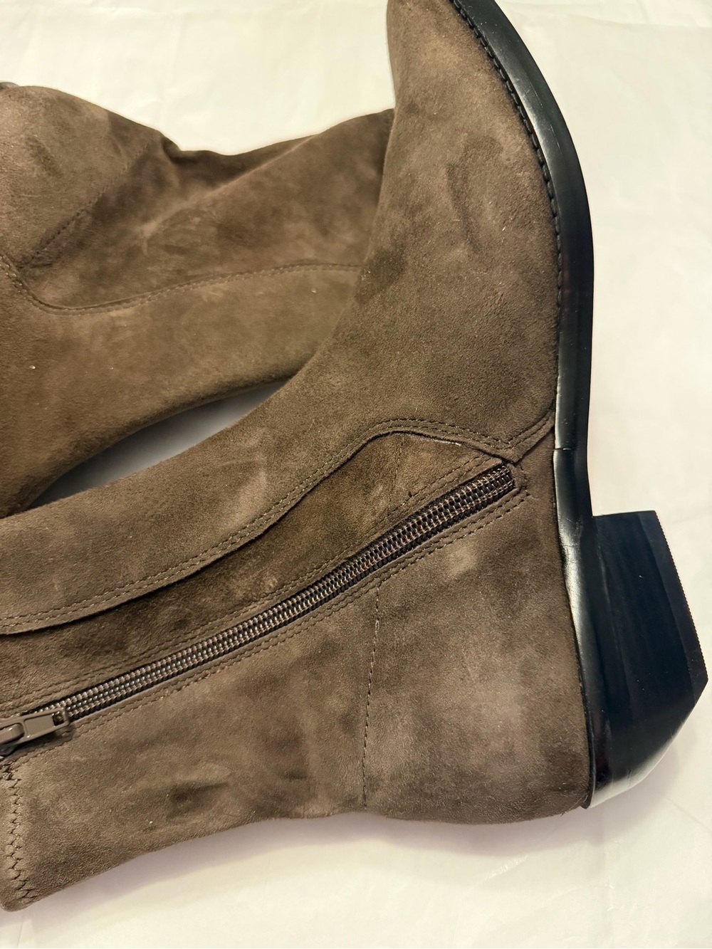 Madewell The Idris Ankle Boot Dark Carob Brown Suede Leather Sz. 8 NEW $198 - Picture 3 of 8